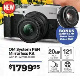 Teds Cameras OM System PEN Mirrorless Kit offer