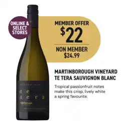 Dan Murphy's Martinborough Vineyard Te Tera Sauvignon Blanc offer