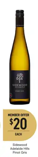 Dan Murphy's Sidewood Adelaide Hills Pinot Gris offer