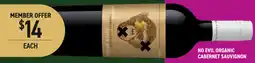 Dan Murphy's No evil organic cabernet sauvignon offer