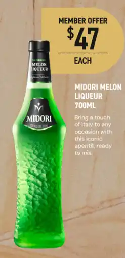 Dan Murphy's Midori Melon Liqueur offer