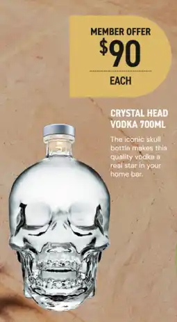 Dan Murphy's Crystal Head Vodka offer