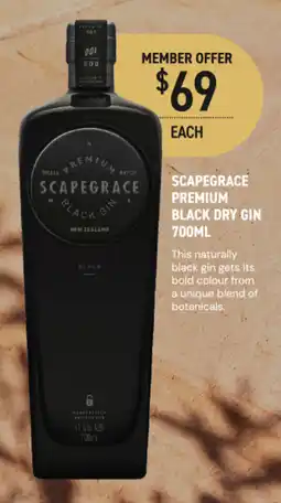 Dan Murphy's Scapegrace Premium Black Dry Gin offer