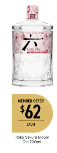 Dan Murphy's Roku Sakura Bloom Gin offer