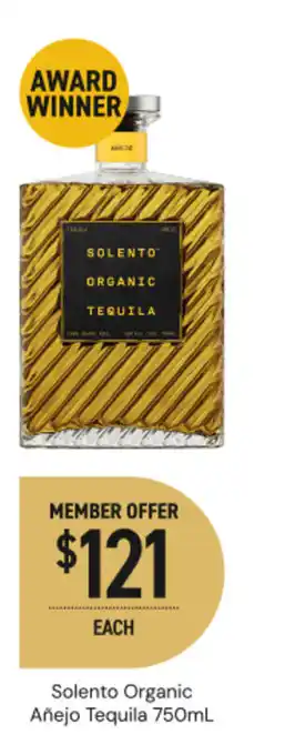 Solento Organic Añejo Tequila