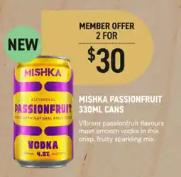 Dan Murphy's Mishka Passionfruit Vodka offer
