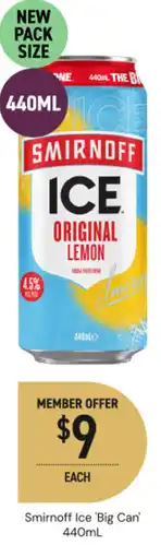 Dan Murphy's Smirnoff Ice 'Big Can' offer