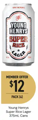 Dan Murphy's Young Henrys Super Rice Lager offer