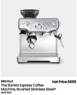Myer Breville The Barista Express Coffee Machine, Brushed Stainless Steel offer
