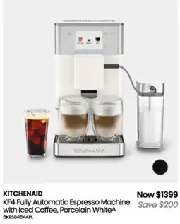 Myer KitchenAid KF4 Fully Automatic Espresso Machine with Iced Coffee, Porcelain White offer