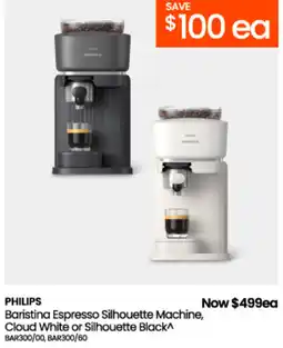Myer Philips Baristina Espresso Silhouette Machine offer