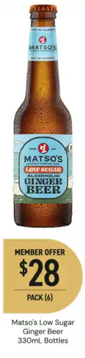 Dan Murphy's Matso's Low Sugar Ginger Beer offer