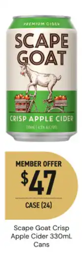 Dan Murphy's Scape Goat Crisp Apple Cider offer