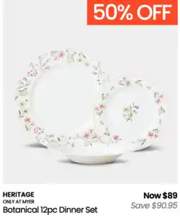 Myer Heritage Botanical 12pc Dinner Set offer