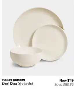 Myer Robert Gordon Shell 12pc Dinner Set offer
