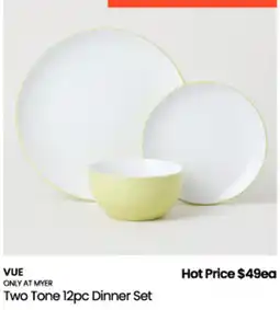 Myer VUE Two Tone 12pc Dinner Set offer