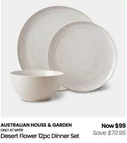 Myer Australian House & Garden Desert Flower 12pc Dinner Set offer