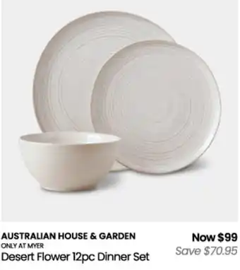Australian House & Garden Desert Flower 12pc Dinner Set