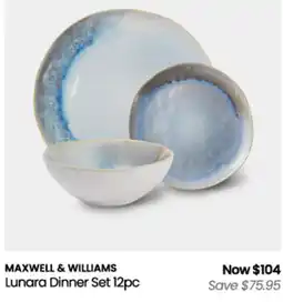 Myer Maxwell & Williams Lunara Dinner Set 12pc offer
