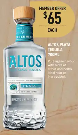 Dan Murphy's Altos Plata Tequila offer