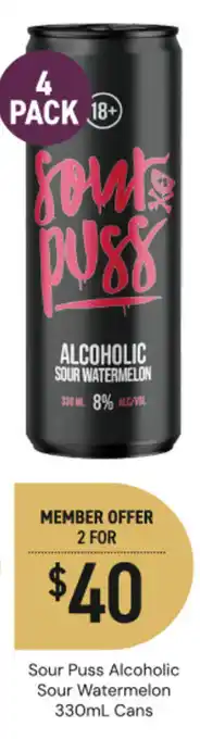 Sour Puss Alcoholic Sour Watermelon