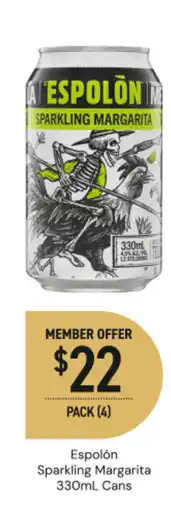 Dan Murphy's Espolón Sparkling Margarita offer
