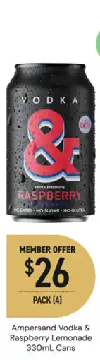 Dan Murphy's Ampersand Vodka & Raspberry Lemonade offer