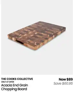 Myer The Cooks Collective Acacia End Grain Chopping Board offer