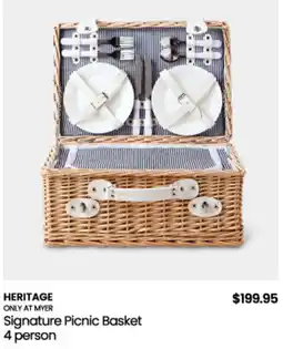 Myer Heritage Signature Picnic Basket offer