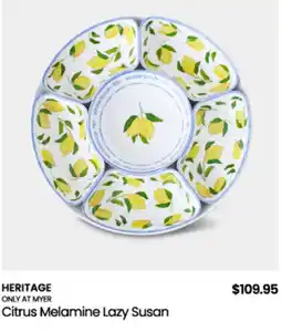 Myer Heritage Citrus Melamine Lazy Susan offer