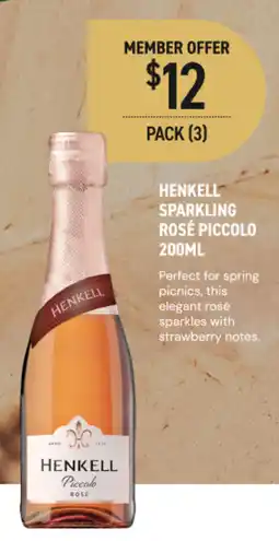 Dan Murphy's Henkell Sparkling Rosé Piccolo offer