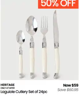 Myer Heritage Laguiole Cutlery Set offer