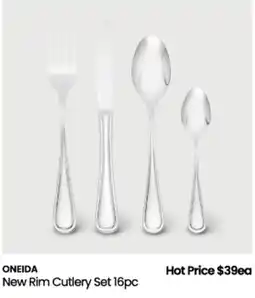 Myer Oneida New Rim Cutlery Set offer