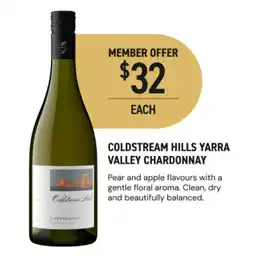 Dan Murphy's Coldstream Hills Yarra Valley Chardonnay offer