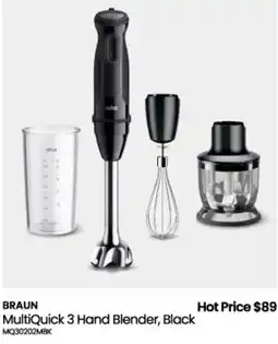 Myer BRAUN MultiQuick 3 Hand Blender, Black offer