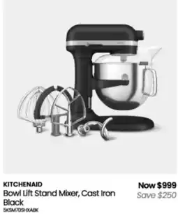 Myer KitchenAid Bowl Lift Stand Mixer, Cast Iron Black offer
