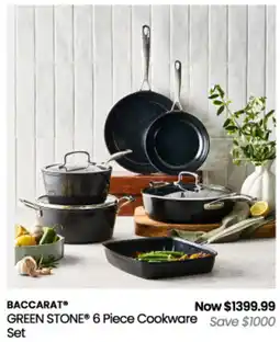 Myer Baccarat Green Stone 6 Piece Cookware Set offer
