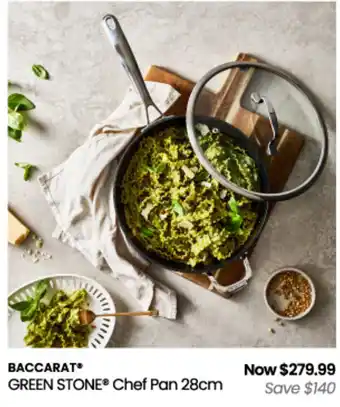 Baccarat Green Stone Chef Pan 28cm