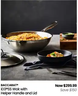 Myer Baccarat iD3®SS Wok with Helper Handle and Lid offer