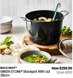 Myer BACCARAT GREEN STONE Stockpot With Lid offer