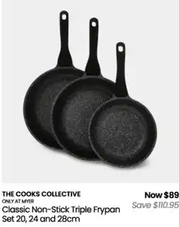 Myer The Cooks Collective Classic Non-Stick Triple Frypan Set offer