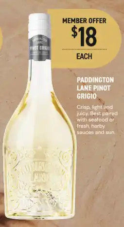 Dan Murphy's Paddington Lane Pinot Grigio offer