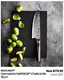 Myer Baccarat Damashiro EMPEROR Chefs Knife offer