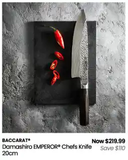 Myer Baccarat Damashiro EMPEROR Chefs Knife offer