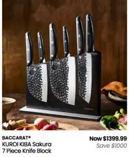 Myer Baccarat Kuroi Kiba Sakura 7 Piece Knife Block offer