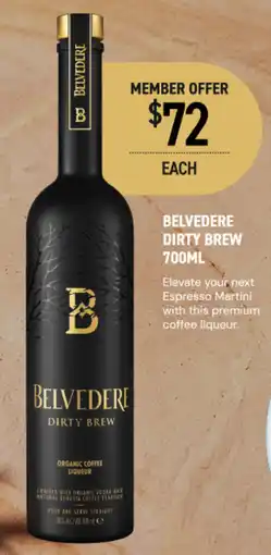 Dan Murphy's Belvedere Dirty Brew offer