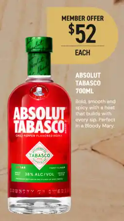 Dan Murphy's Absolut Tabasco offer