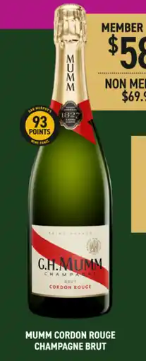 Dan Murphy's Mumm Cordon Rouge Champagne Brut offer