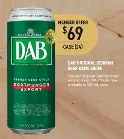 Dan Murphy's DAB Original German Beer Cans offer