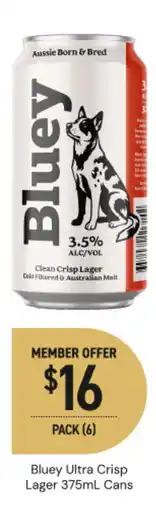 Dan Murphy's Bluey Ultra Crisp Lager offer